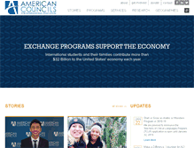Tablet Screenshot of americancouncils.org