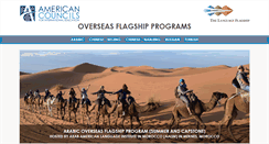 Desktop Screenshot of flagship.americancouncils.org